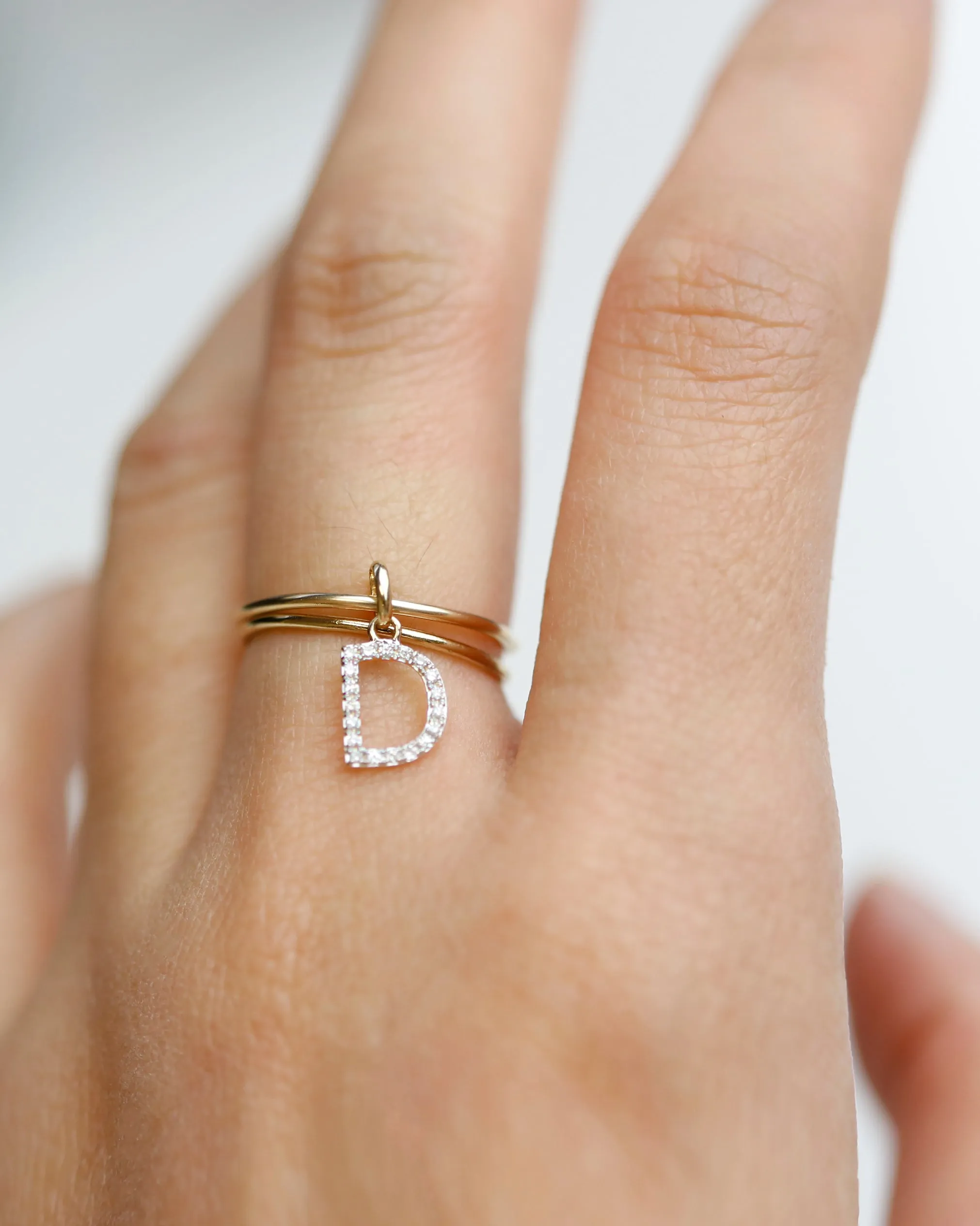 Diamond Letter Ring