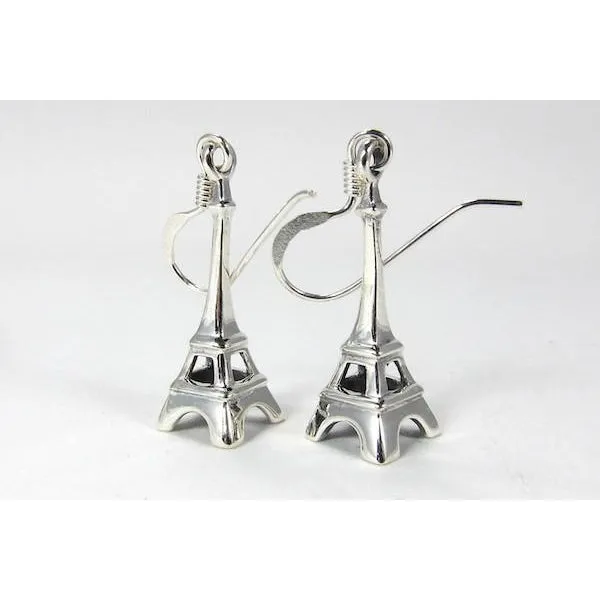 Eiffel Tower Sterling Silver Earrings