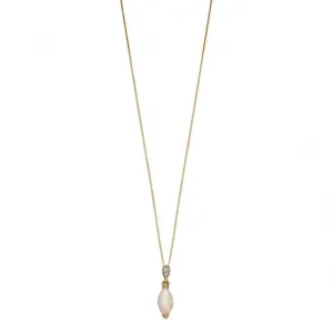 Elements Gold Yellow Gold Opal Marquise Pendant GP2115W