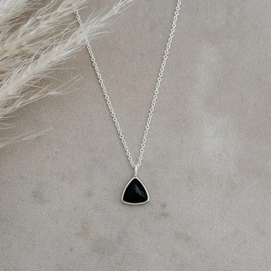 Elsie Black Onyx Pendant Necklaces