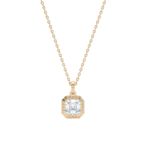 Eternity engraved asscher pendant