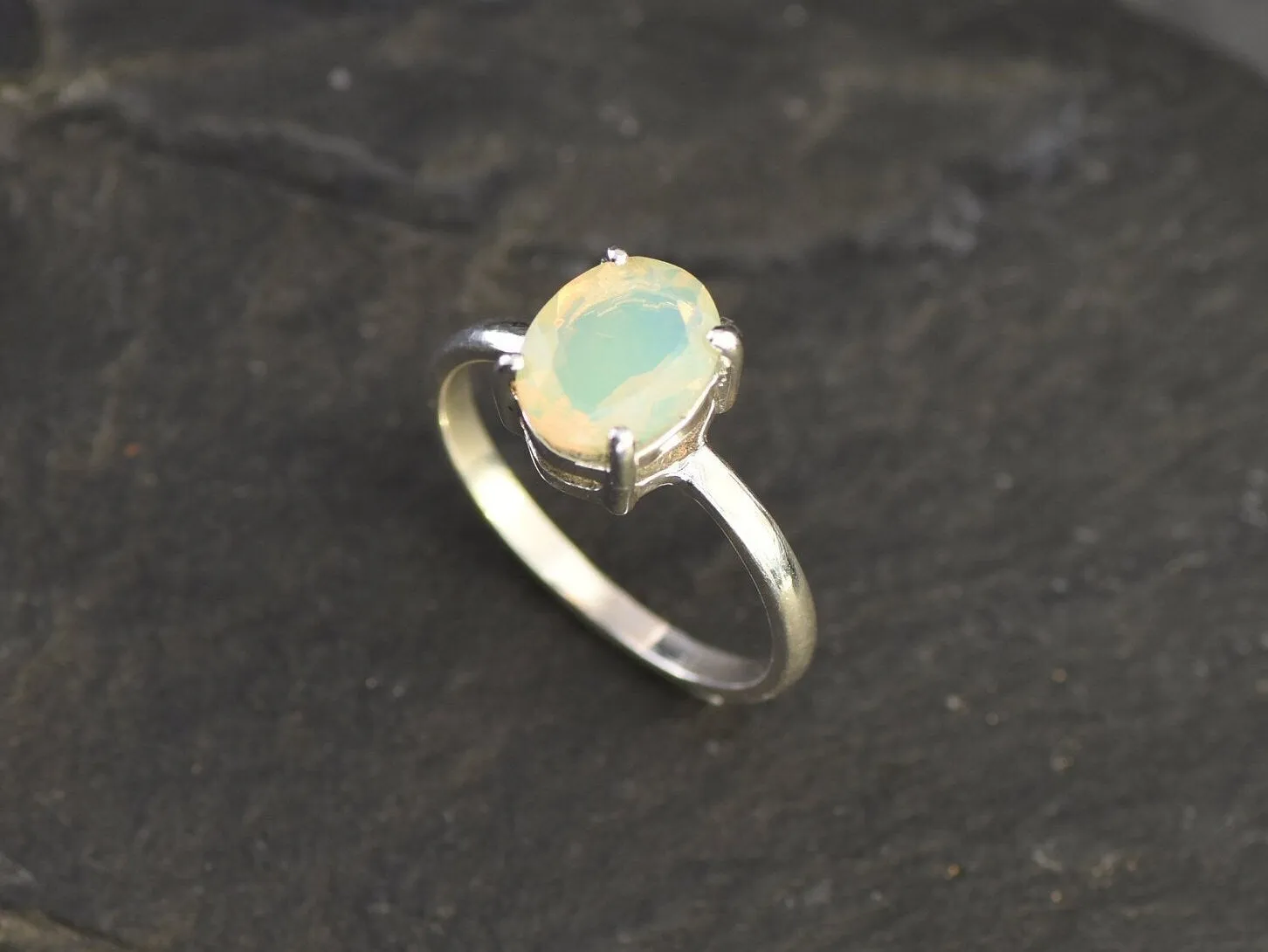 Fire Opal Ring - Natural Opal Ring - Vintage Opal Ring