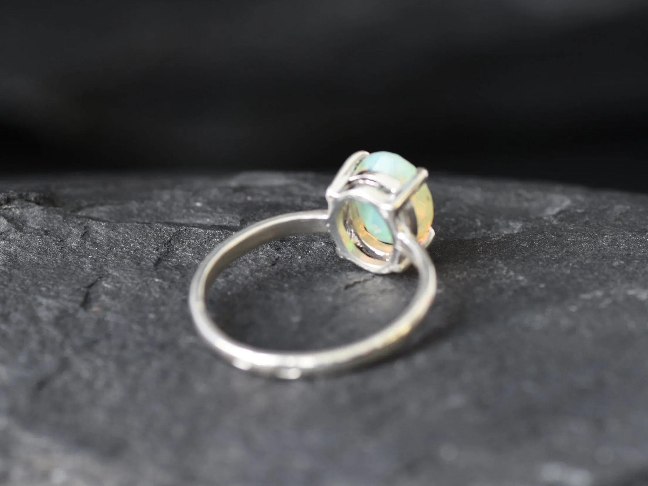 Fire Opal Ring - Natural Opal Ring - Vintage Opal Ring