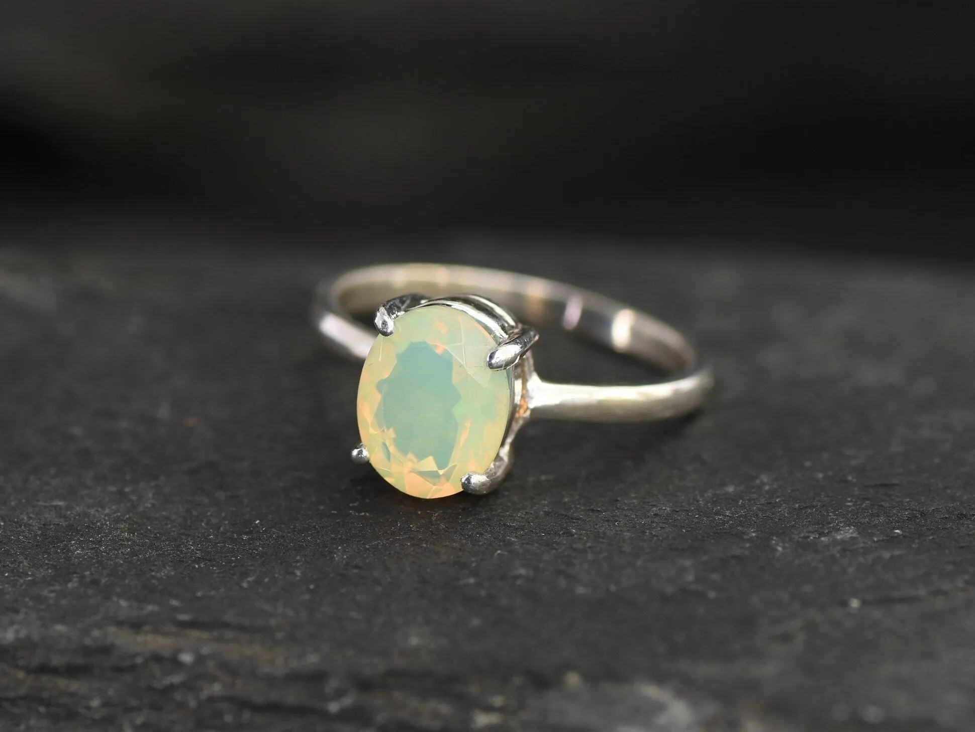 Fire Opal Ring - Natural Opal Ring - Vintage Opal Ring