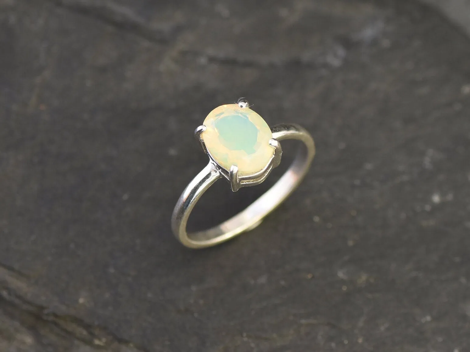 Fire Opal Ring - Natural Opal Ring - Vintage Opal Ring