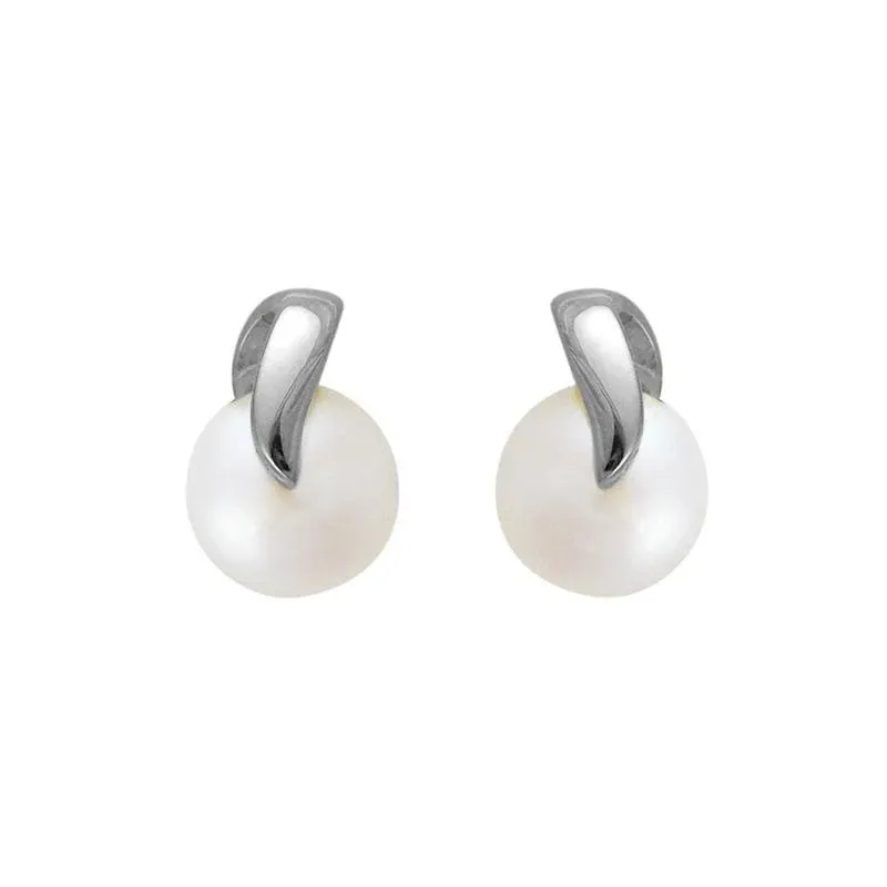 Freshwater Pearl Swirl Stud