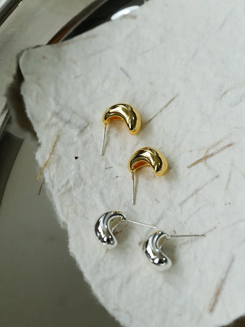 Geometric Smooth Arc Earrings