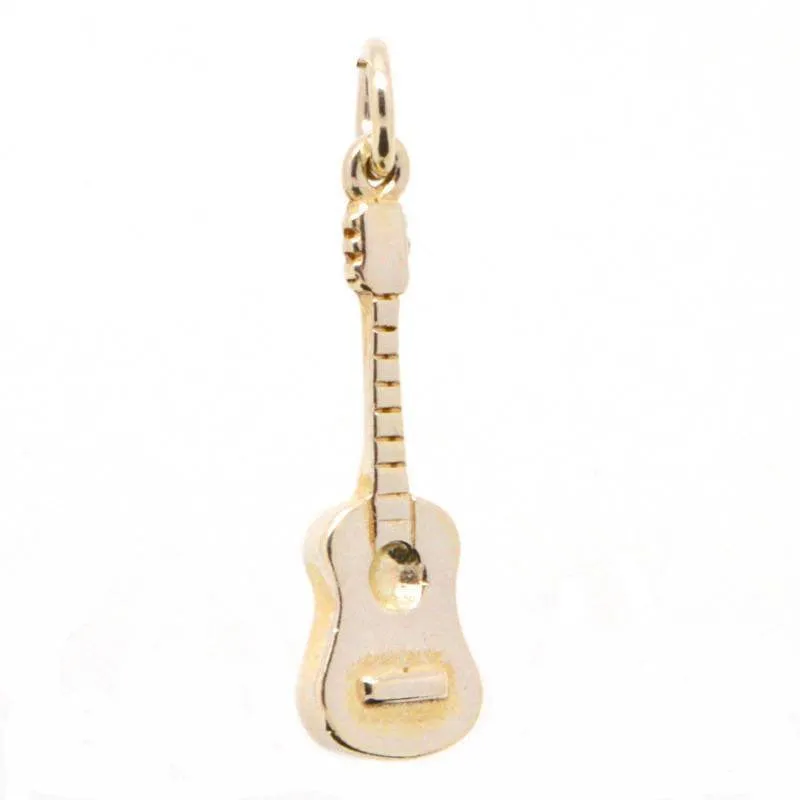 Gold Acoustic guitar charm