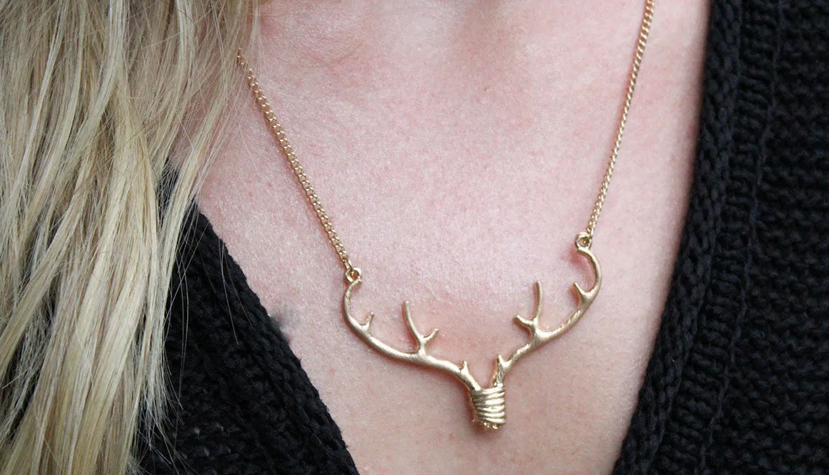 Gold Antler 18" Necklace