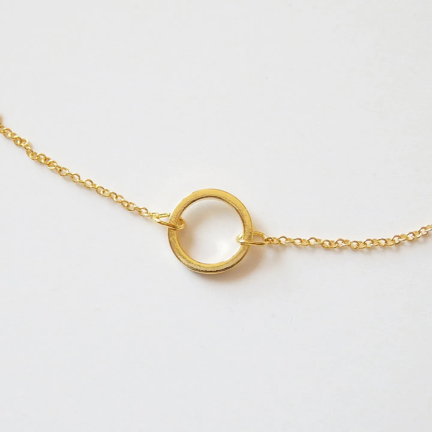 Gold Bracelets Women with Circle, made of 16k Gold Plated