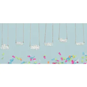 Gold Luxe Word Necklaces