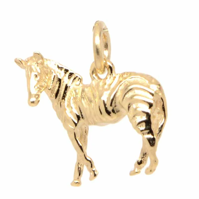 Gold Zebra Charm