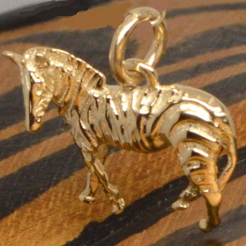 Gold Zebra Charm