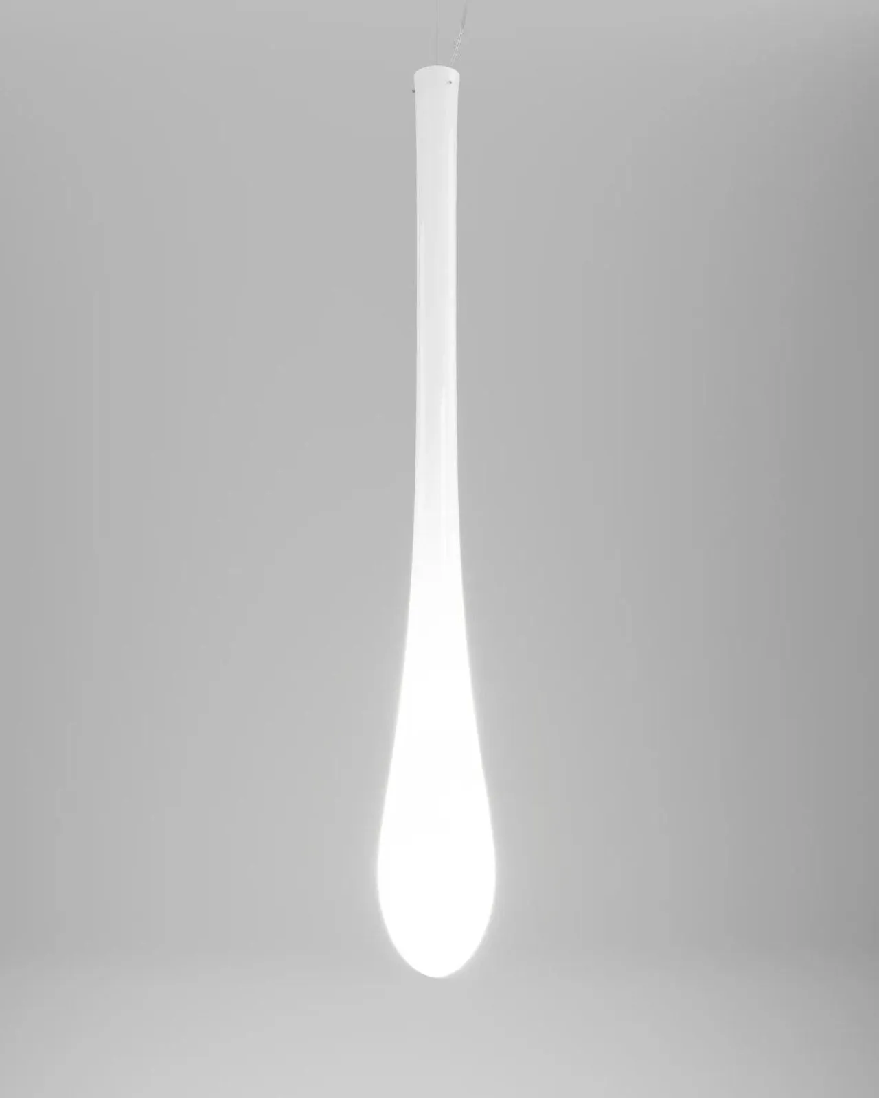 Hand Blown Elongated Italian Pendant