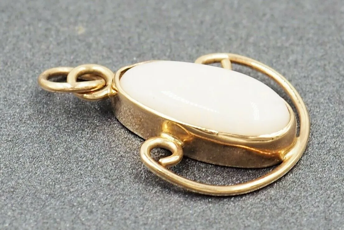 Handmade Opal 9ct Yellow Gold Pendant