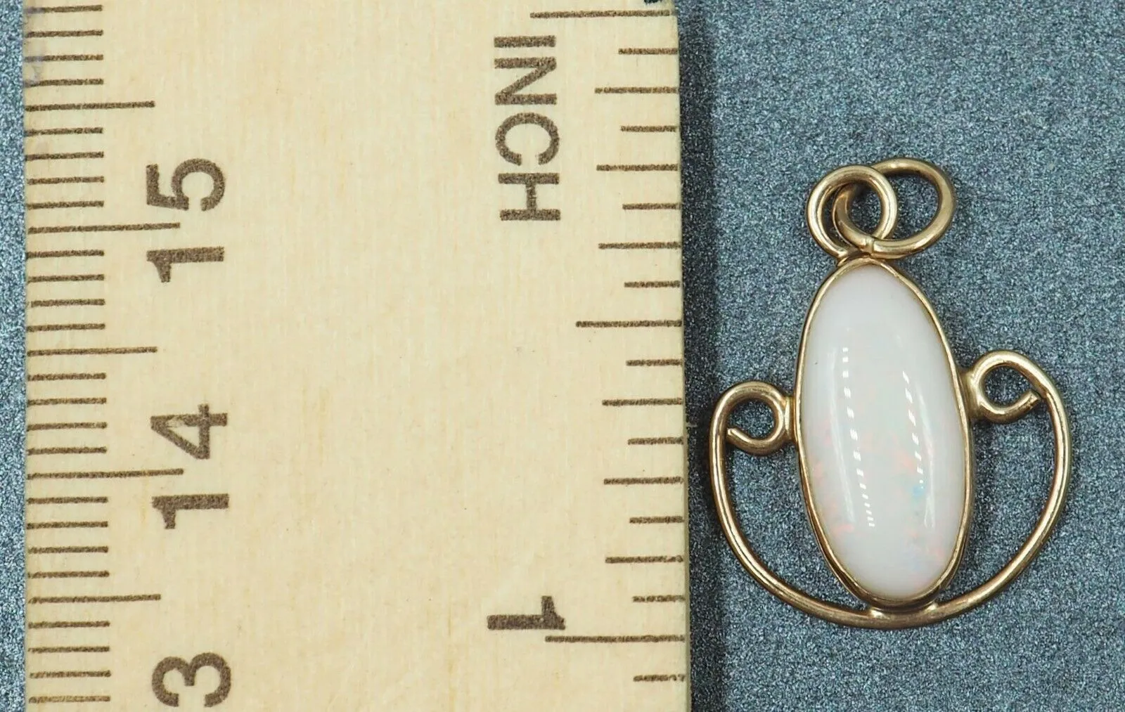 Handmade Opal 9ct Yellow Gold Pendant