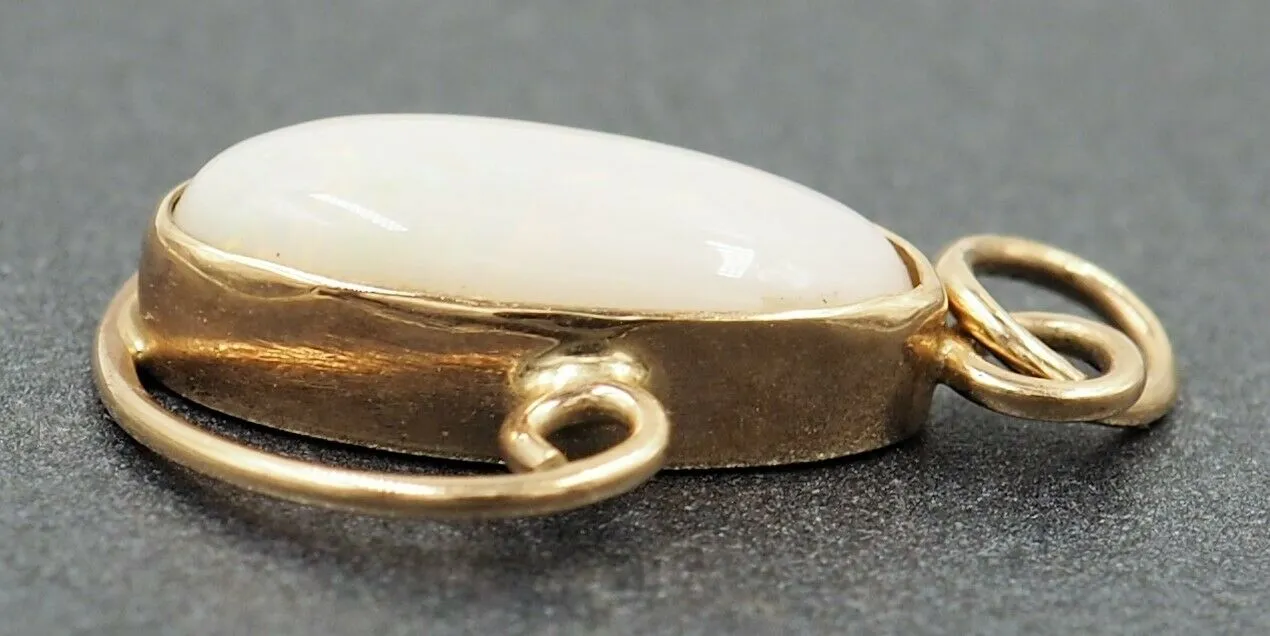 Handmade Opal 9ct Yellow Gold Pendant