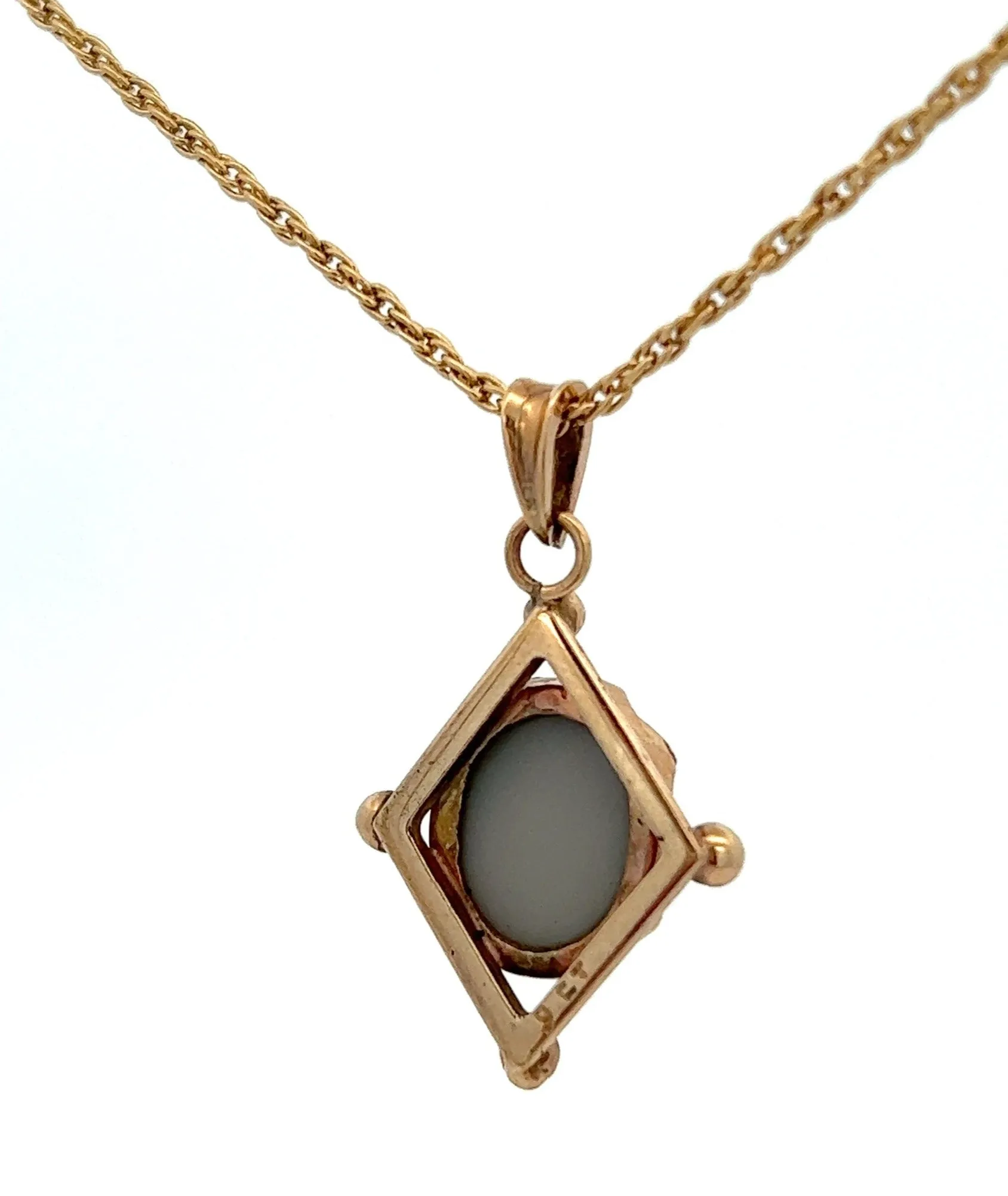 Handmade Opal Yellow Gold Pendant