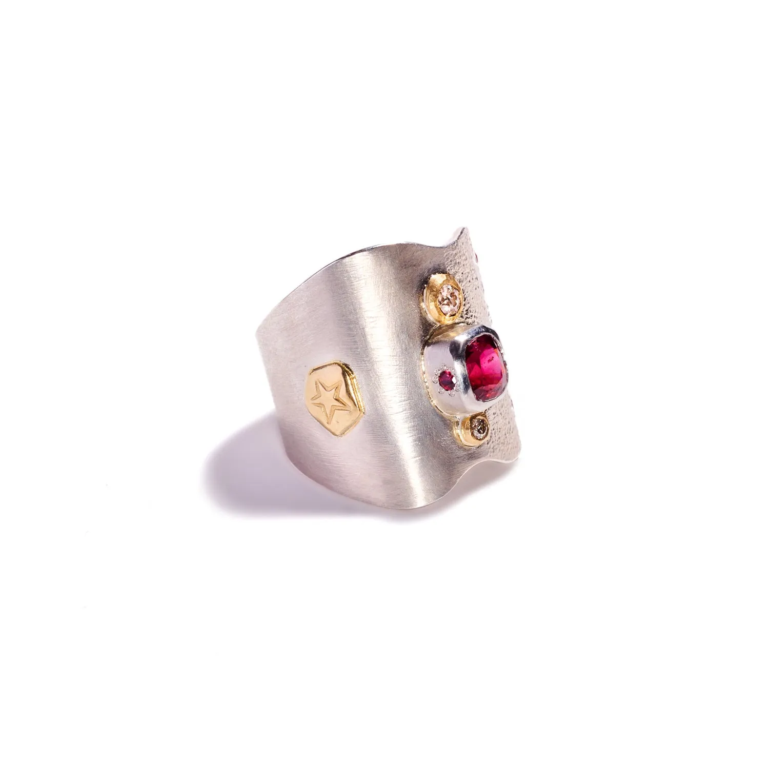 Jedi Red Spinel Elongated Ring