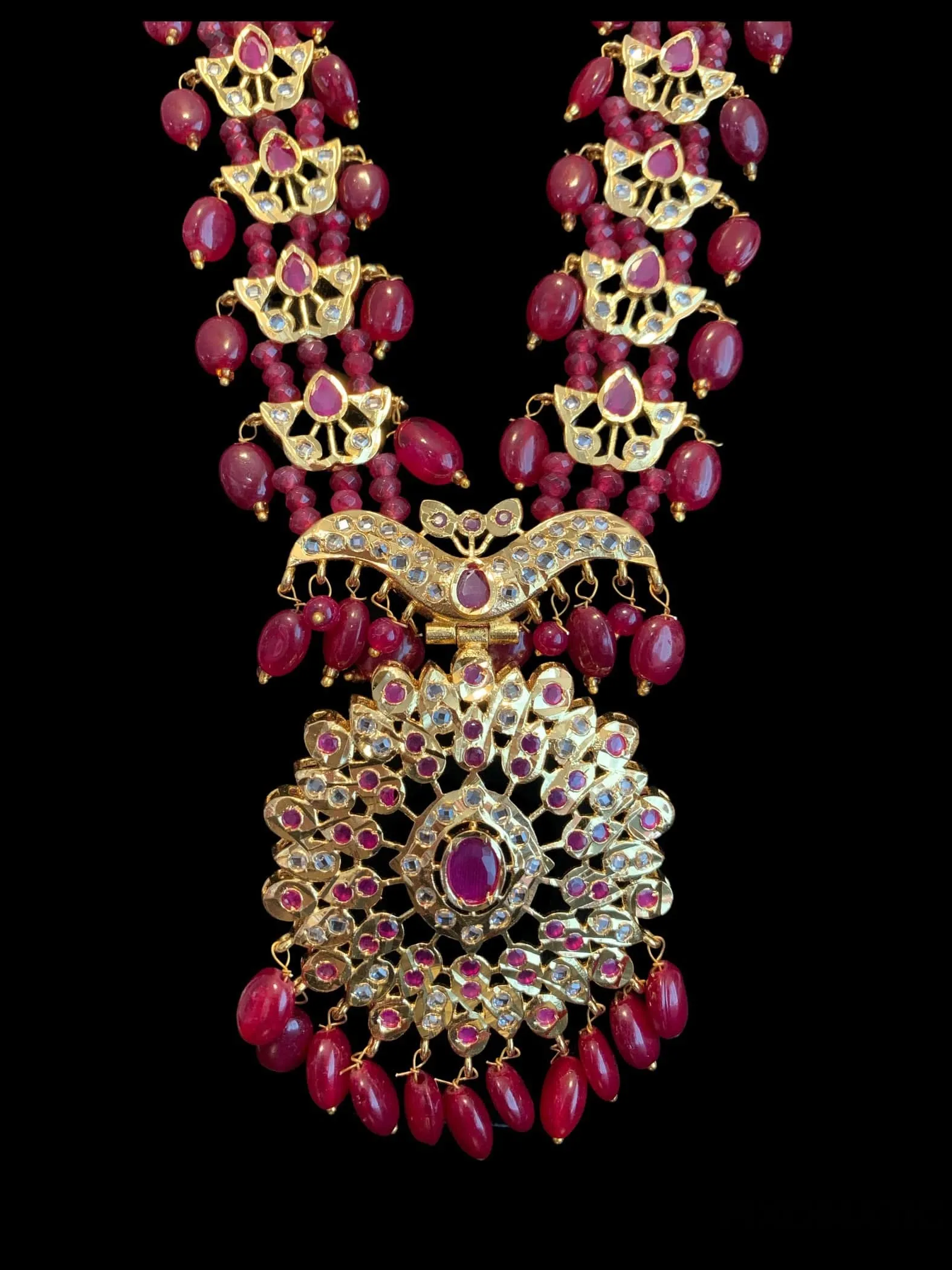 Kashf hyderabadi Rani haar in rubies  ( SHIPS IN 3 WEEKS )