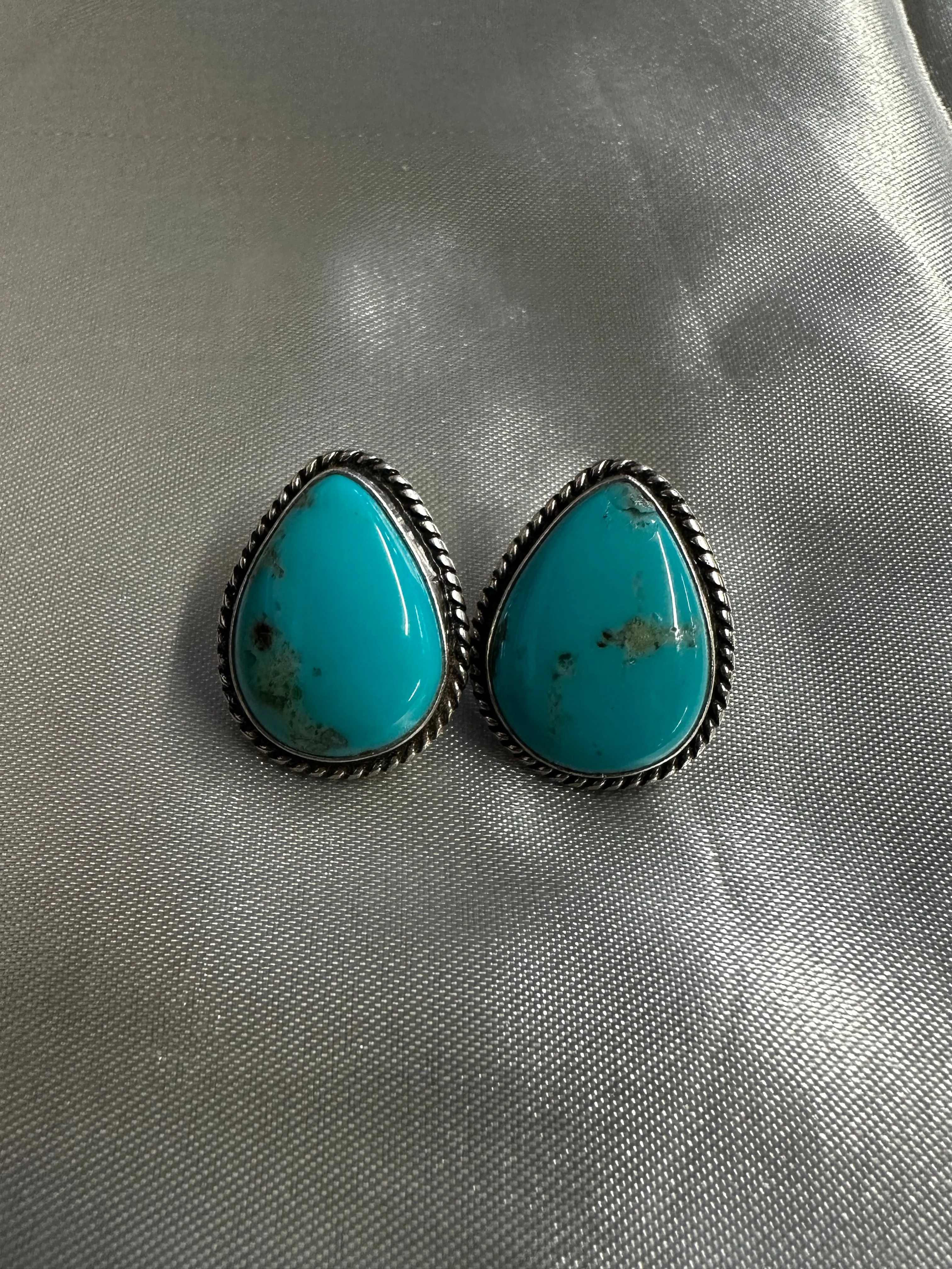 Kingman Turquoise & Sterling Earrings