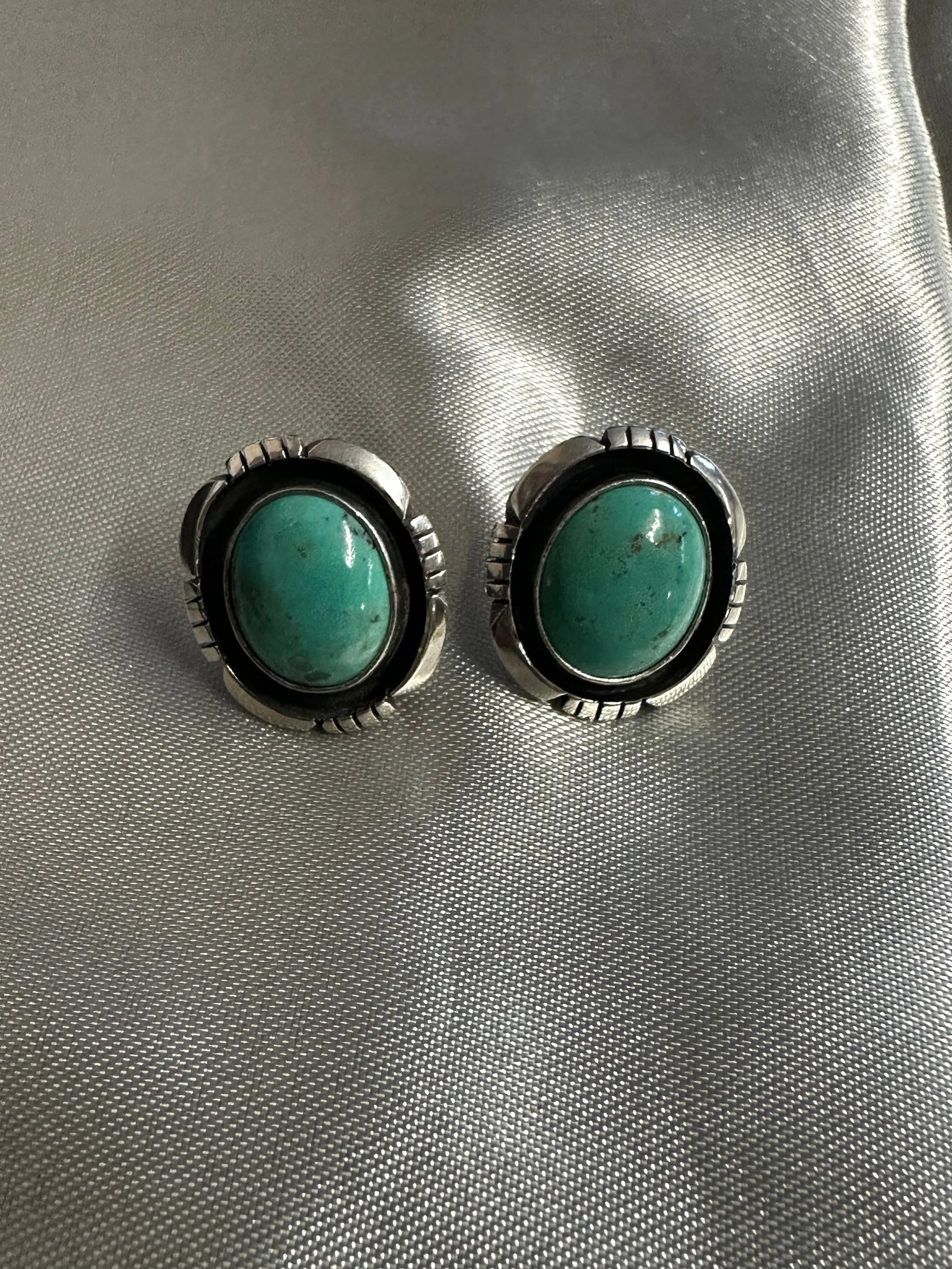 Kingman Turquoise & Sterling Earrings