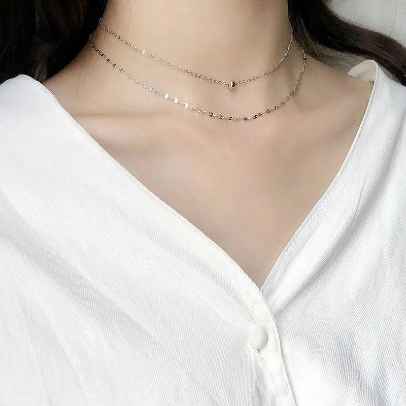 KittenAlarm - Mona 2-pieces Thin Chain Necklace