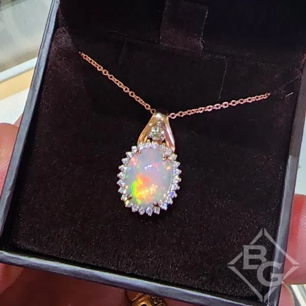 Le Vian Chocolatier Large Neopolitan Opal Halo Pendant