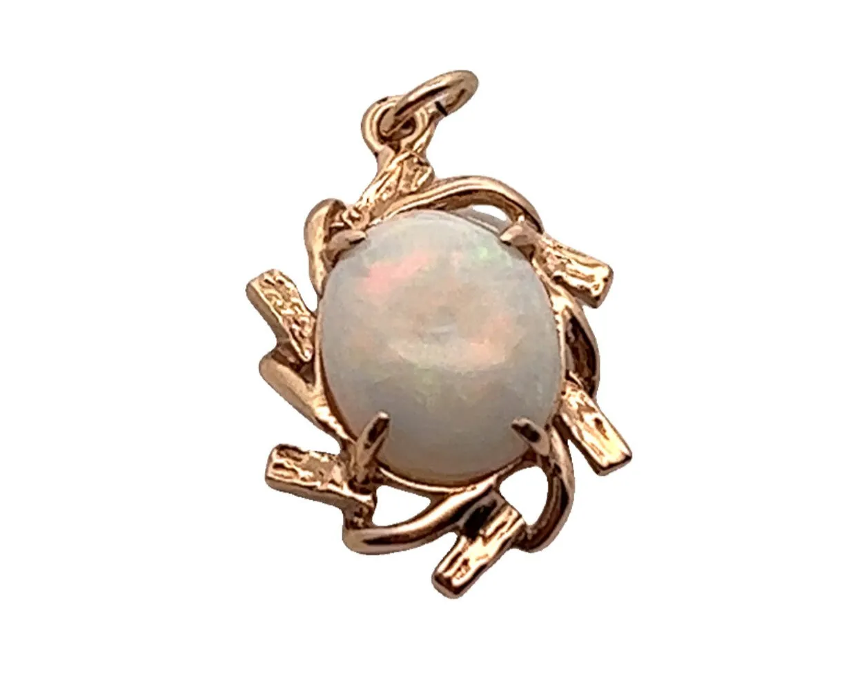 Light Opal 9ct Yellow Gold Pendant