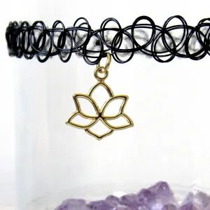 Lotus Tattoo Choker