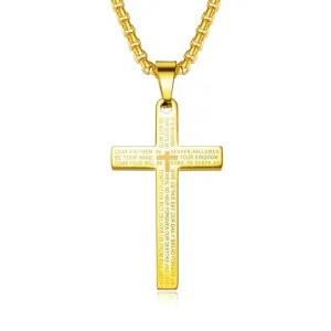 Men's Christian Necklace <br> Lord's Prayer (Golden)