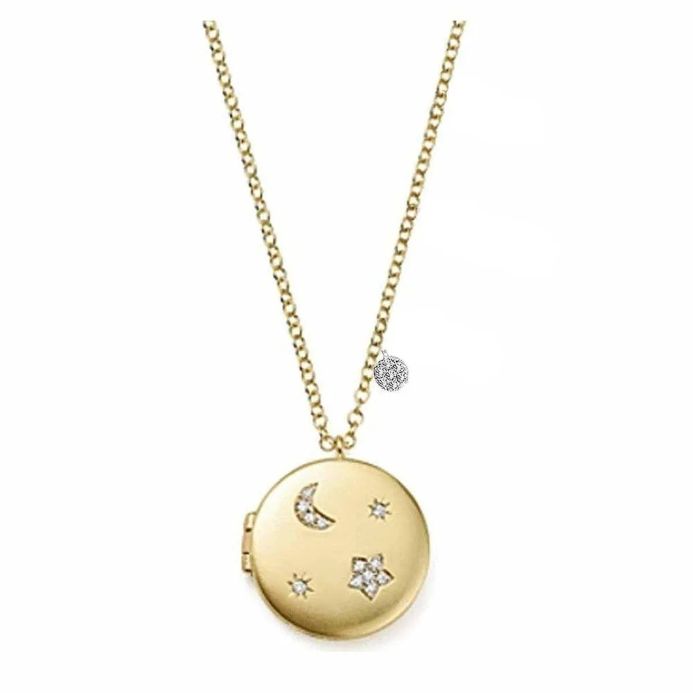 Moon and Star Locket