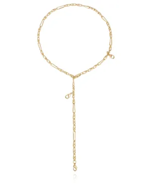 Necklace with 3 connectors | Gold-plated