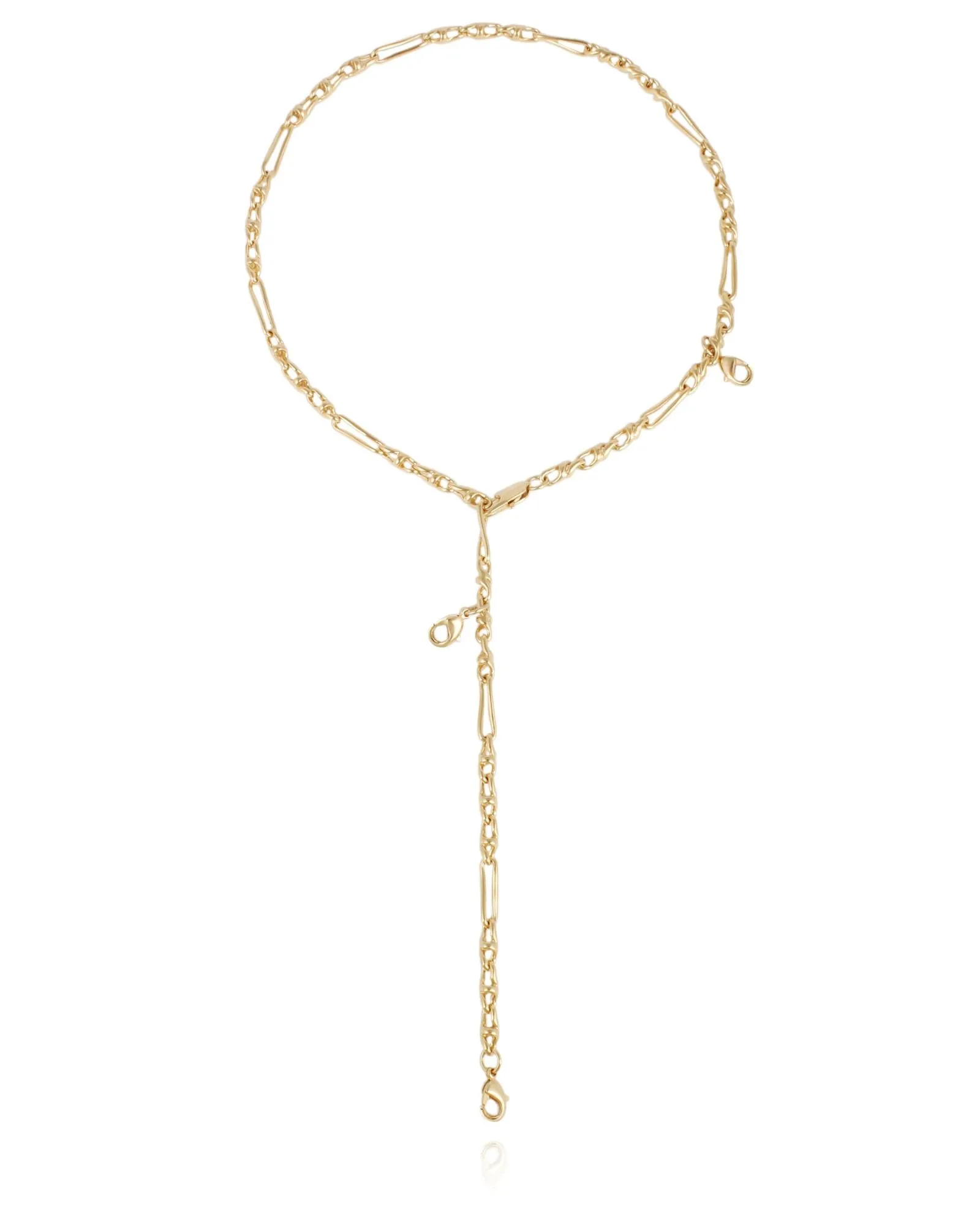 Necklace with 3 connectors | Gold-plated