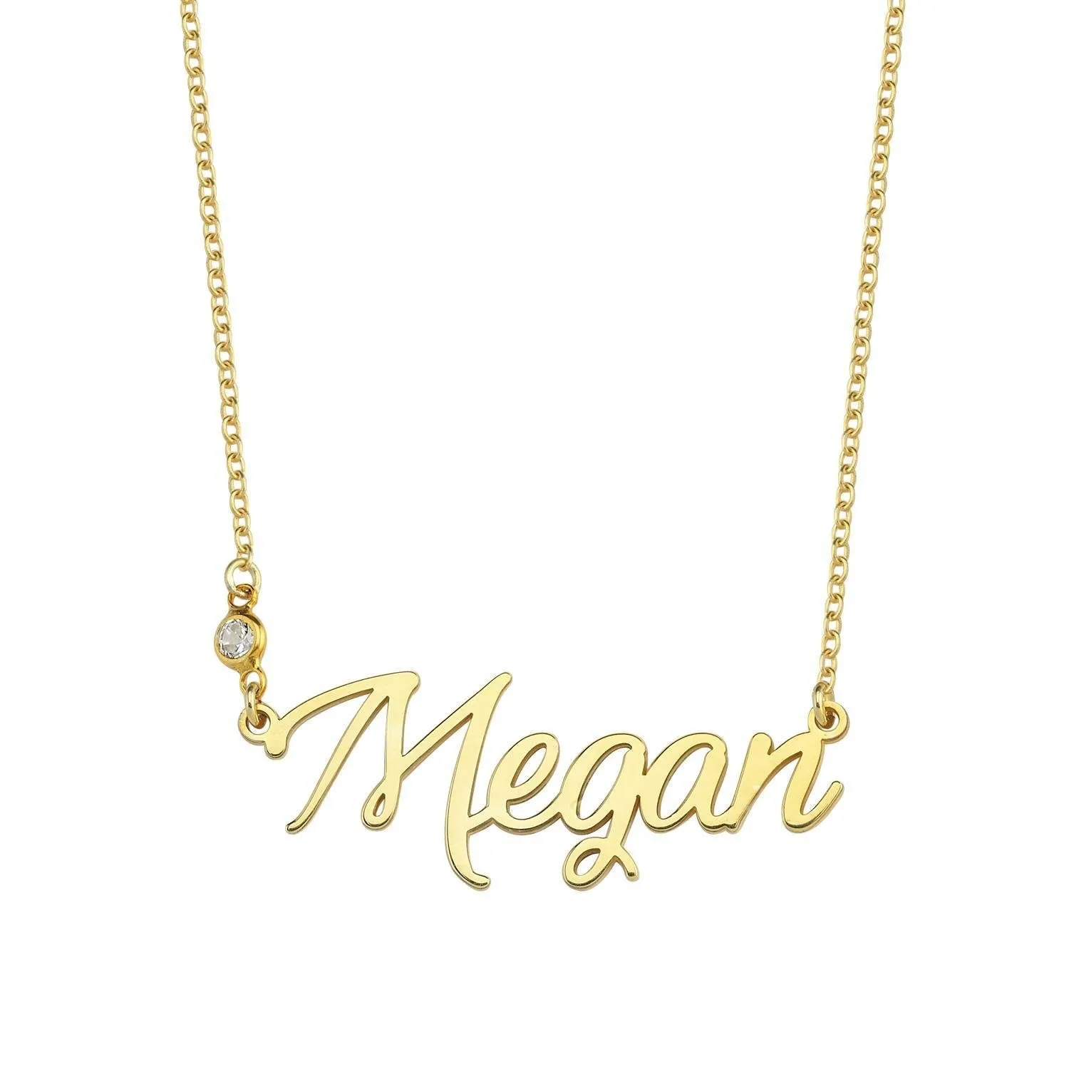 NON CUSTOMIZABLE Cursive Nameplate Necklaces