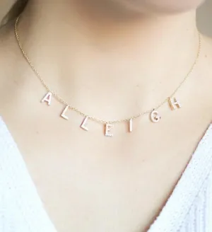 NON CUSTOMIZABLE It's All in a Name® Necklace Rose Gold NO Crystals Ready to Ship