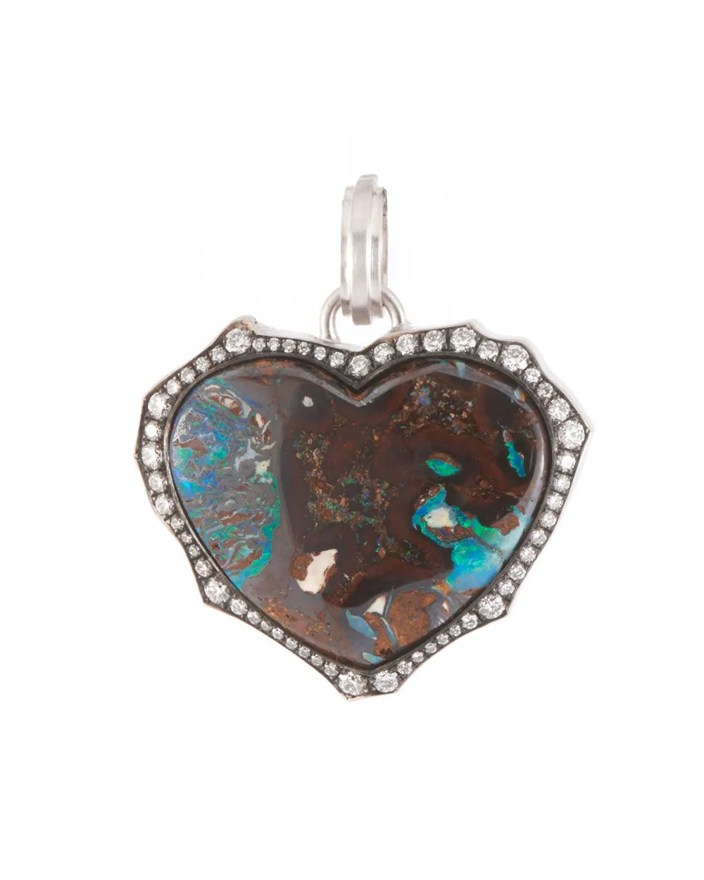 Opal Heart Pendant