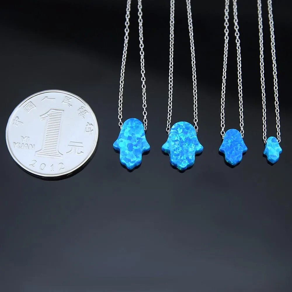 Opal Necklace Pendants in 8 Colors 925 Silver