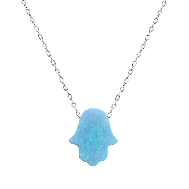 Opal Necklace Pendants in 8 Colors 925 Silver