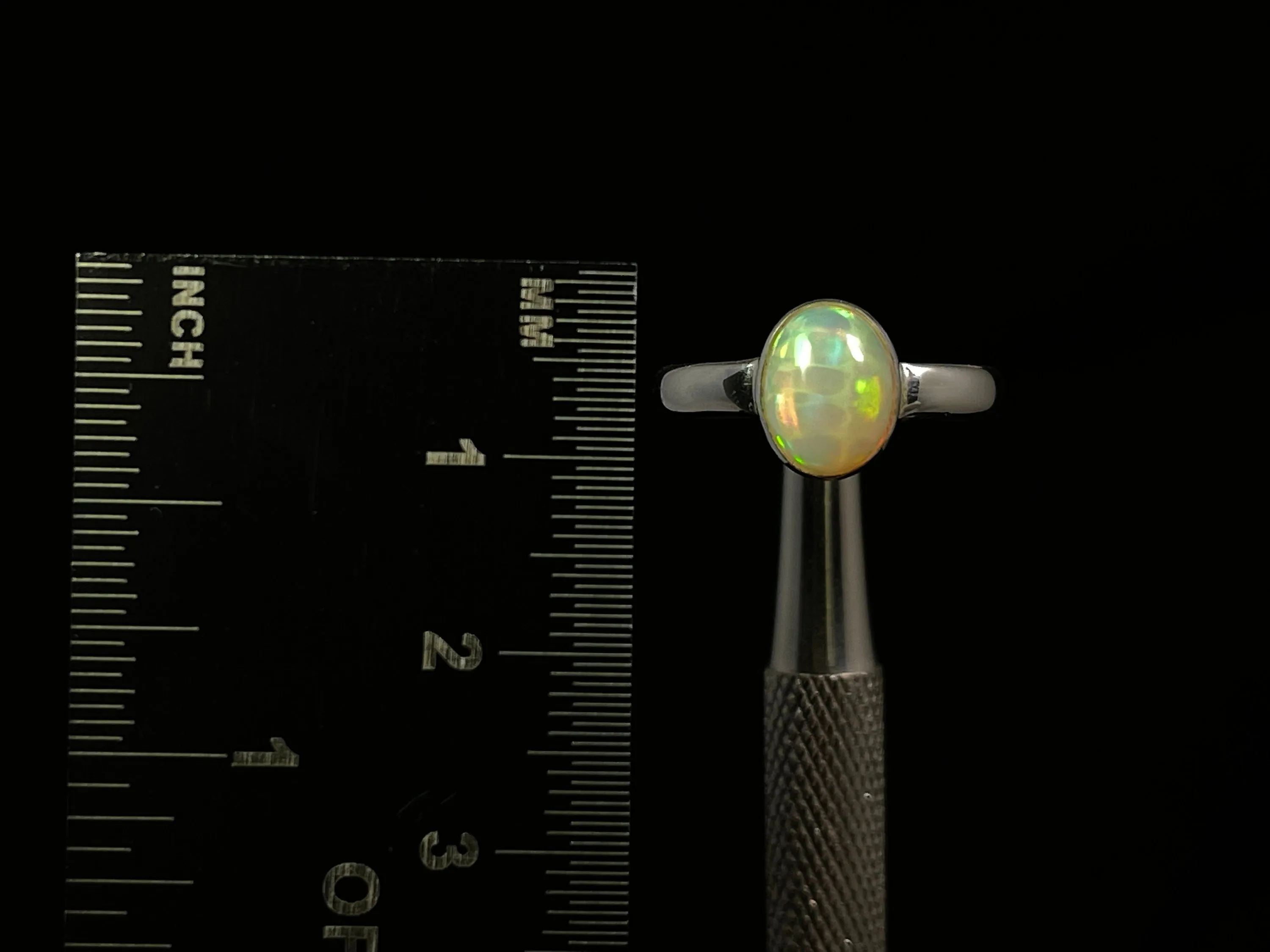 OPAL RING - Sterling Silver, Size 6.5 - Dainty Opal Ring, Opal Jewelry, Welo Opal, 49292