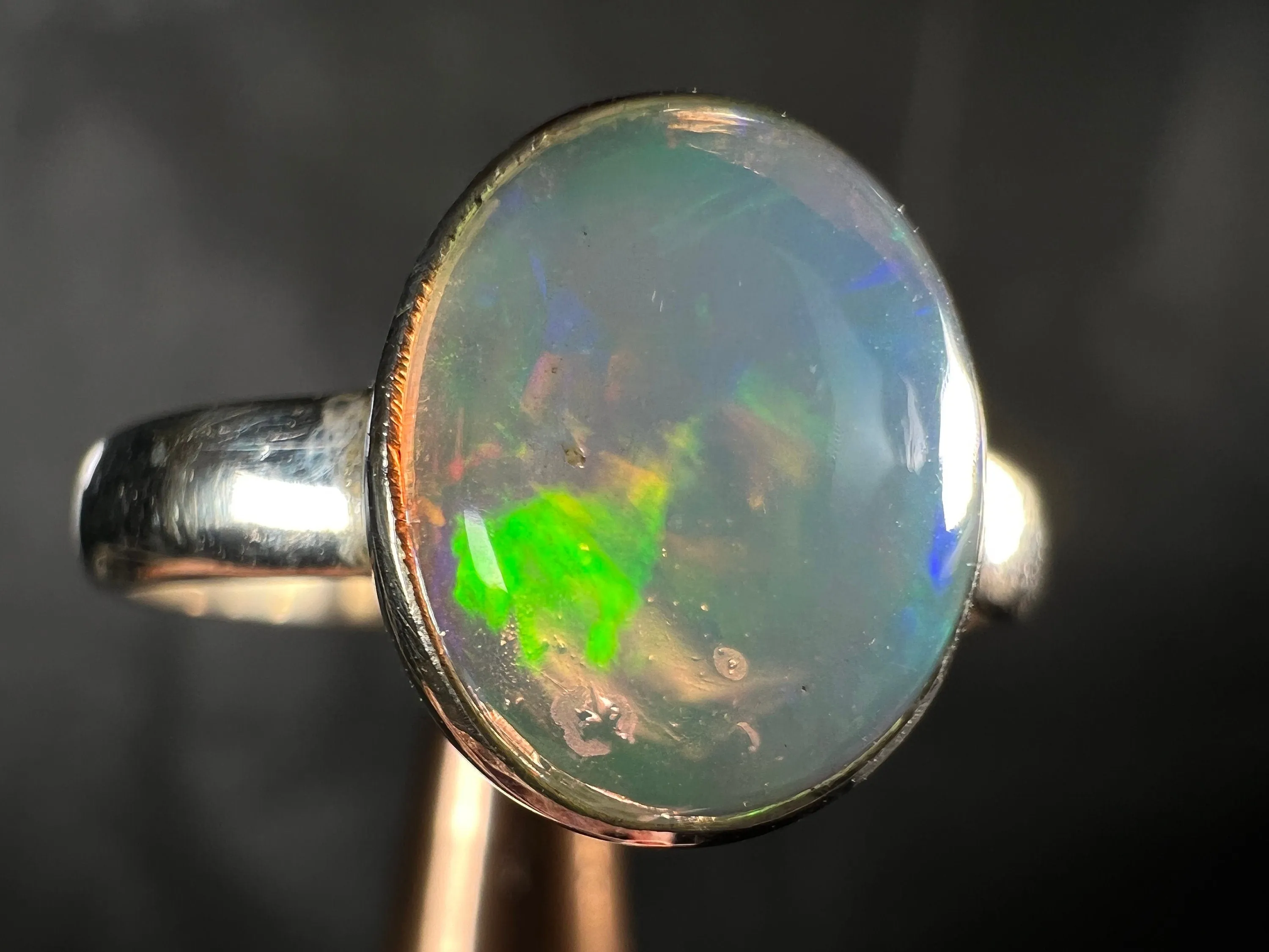 OPAL RING - Sterling Silver, Size 8.5 - Dainty Opal Ring, Opal Jewelry, Welo Opal, 51771