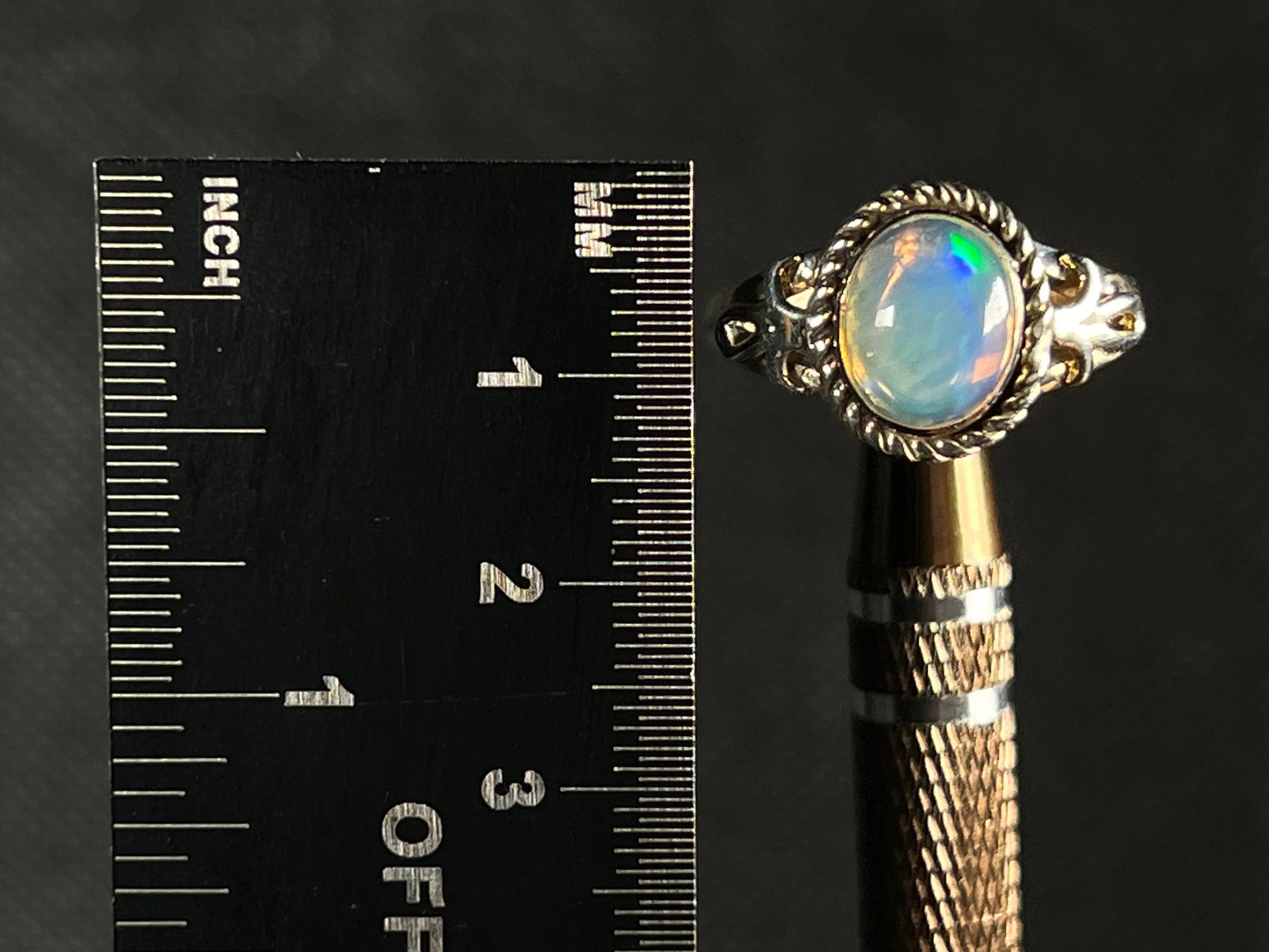 OPAL RING - Sterling Silver, Size 9.5 - Ethiopian Opal Rings for Women, Bridal Jewelry, Welo Opal, 51778