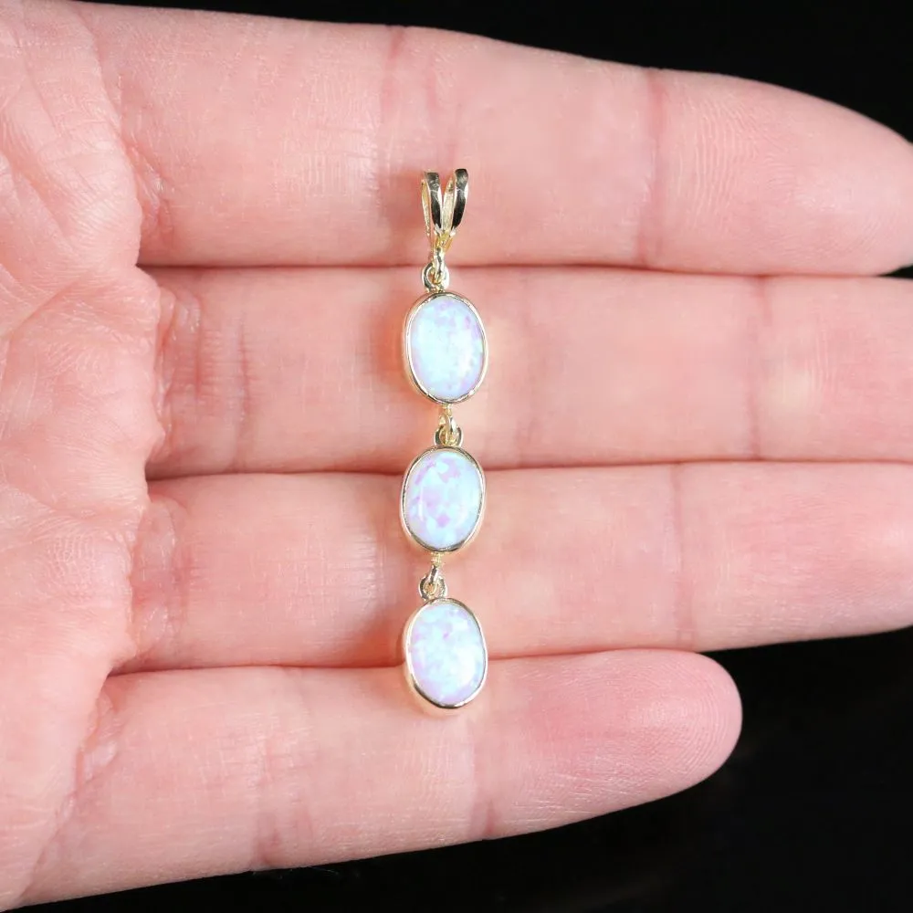 Opal Triple Gold Pendant 4.50Ct