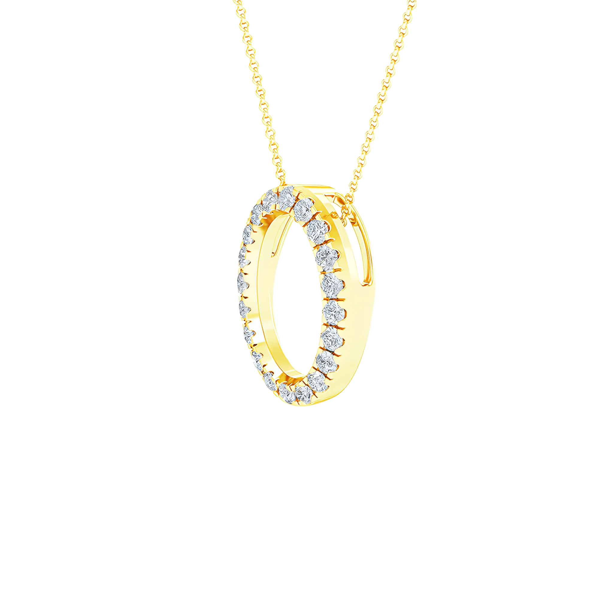 Oval pendant necklace