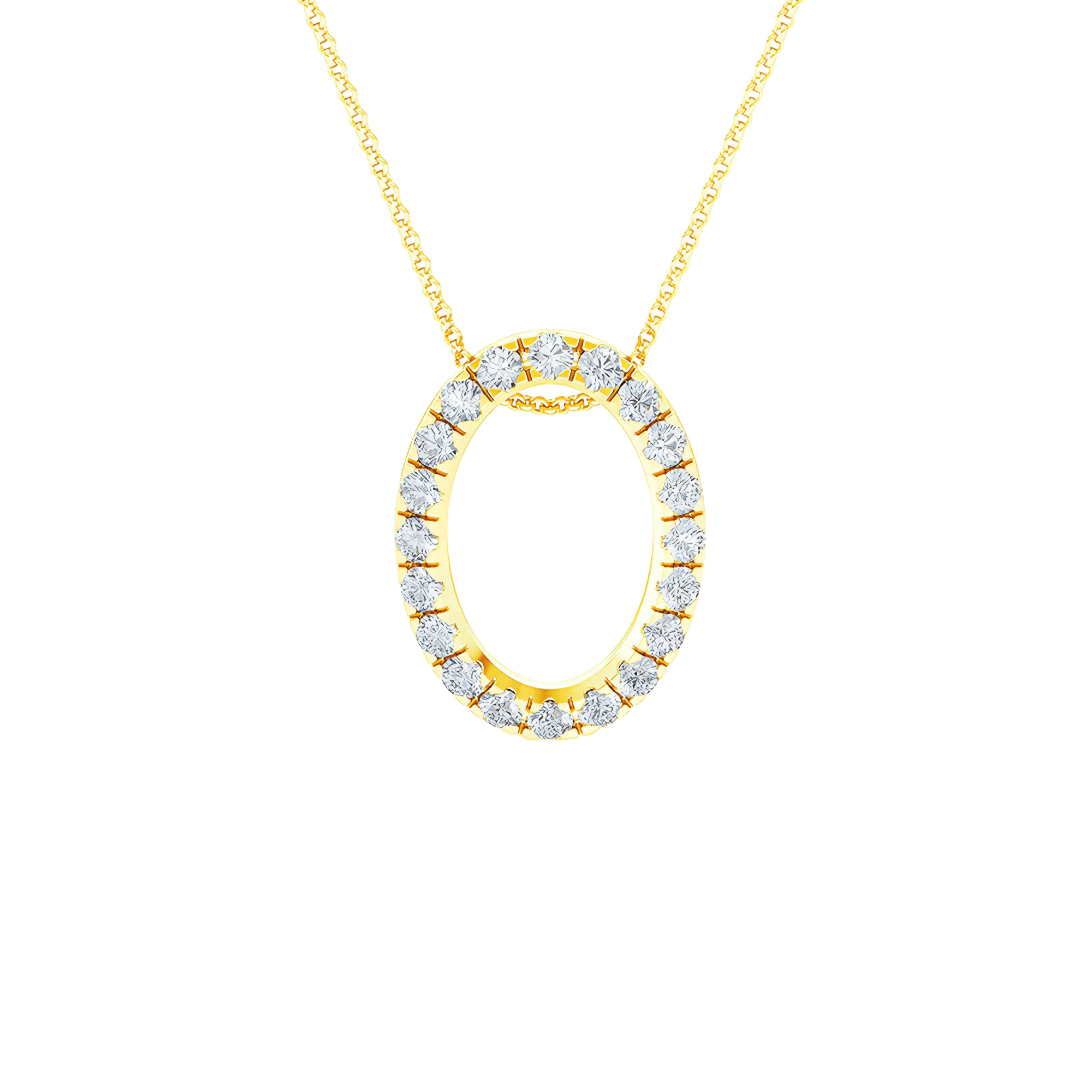 Oval pendant necklace