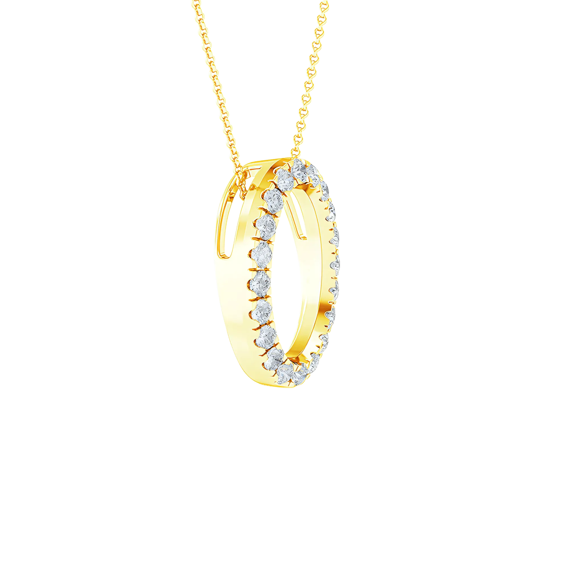 Oval pendant necklace