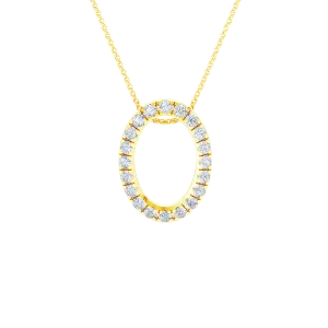 Oval pendant necklace