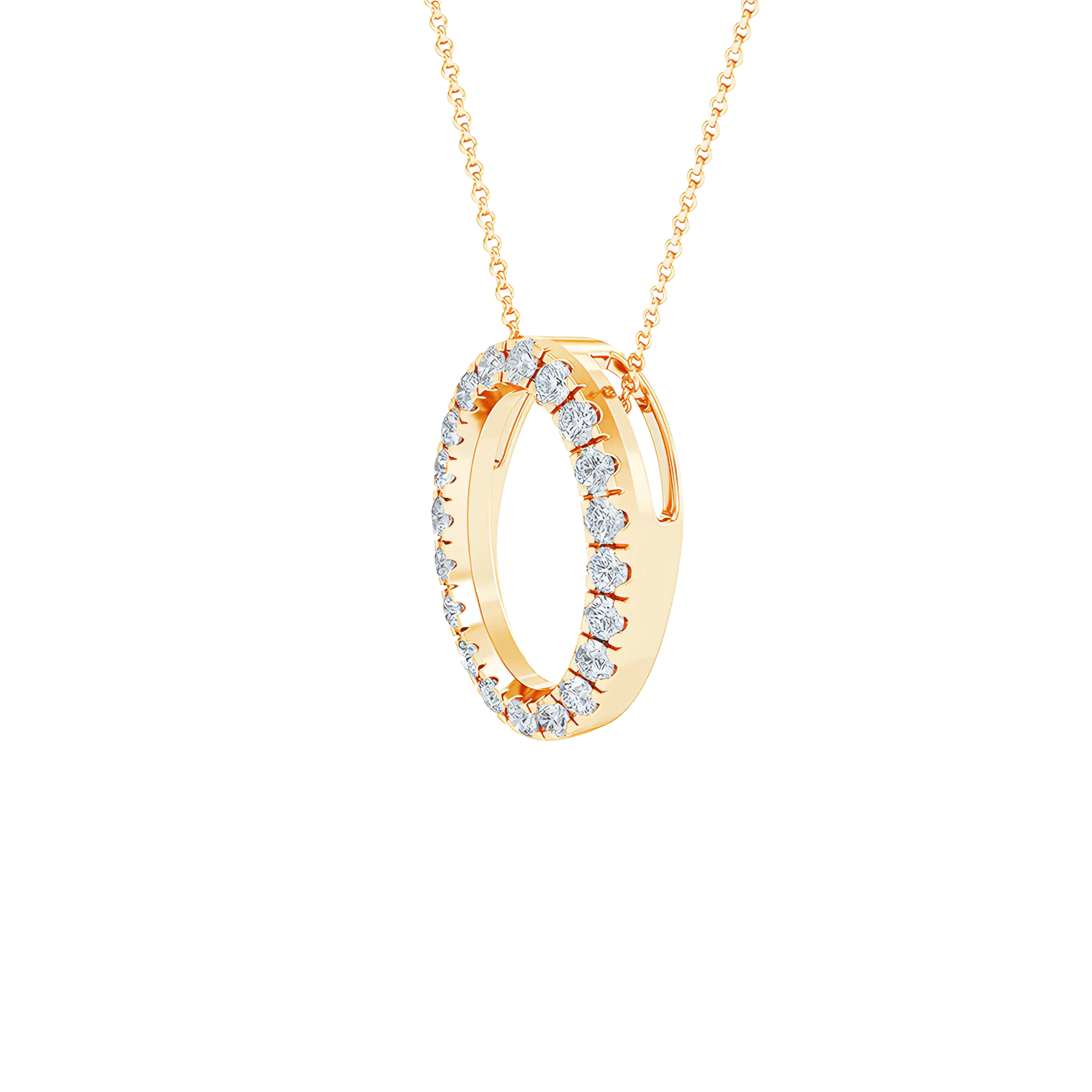 Oval pendant necklace