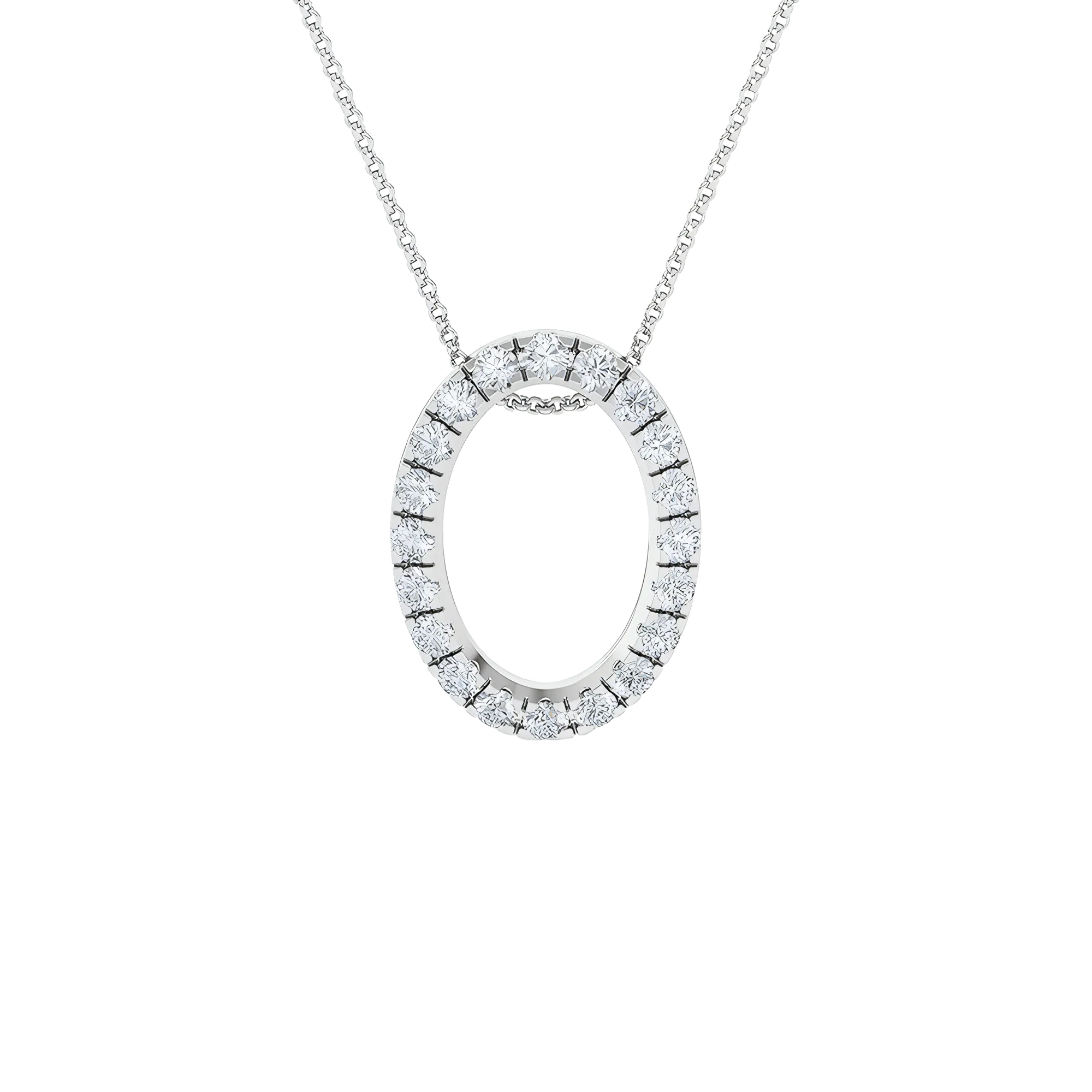 Oval pendant necklace