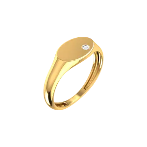 Oval signet ring